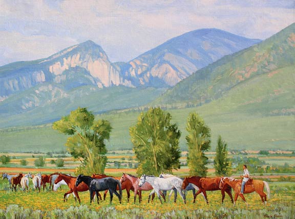 taos pueblo indians on horseback